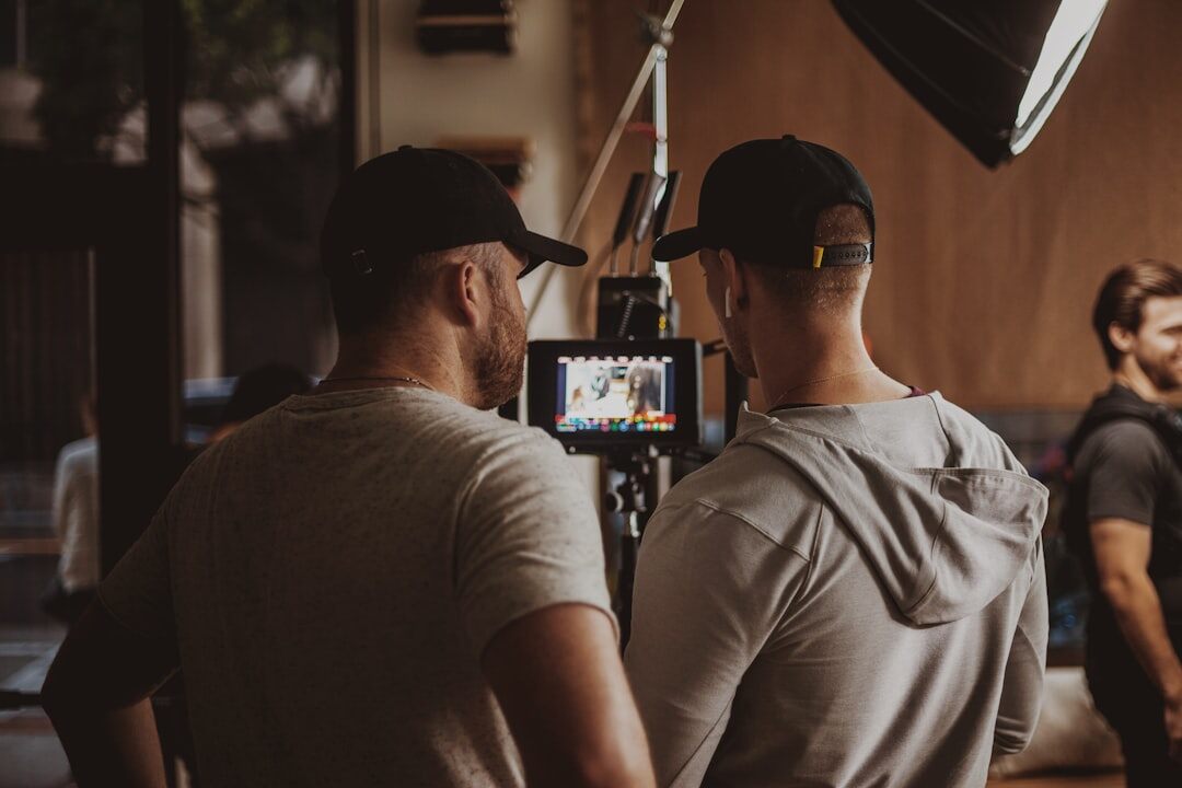 Production team collaborating on a live broadcast
